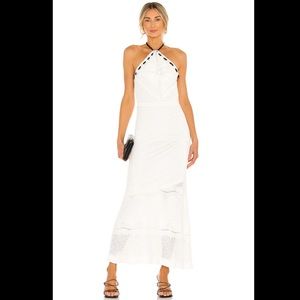 Ibada Knit Halter Long Dress in White